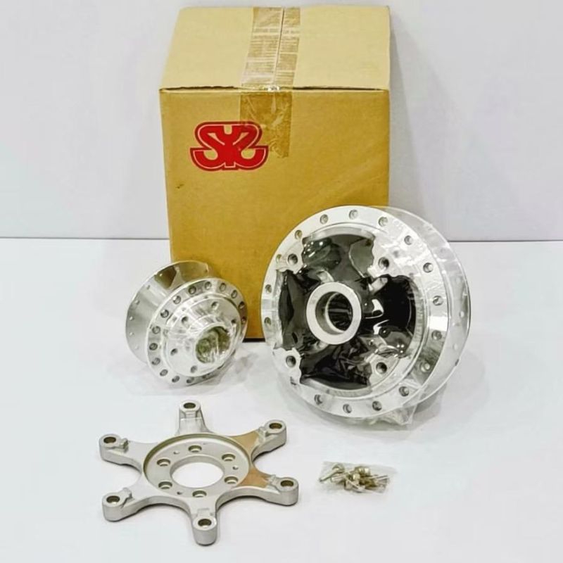 TROMOL SET DEPAN BELAKANG SYS PNP SUPRA GTR 150 HITAM , CHROME ORIGINAL MALAYSIA