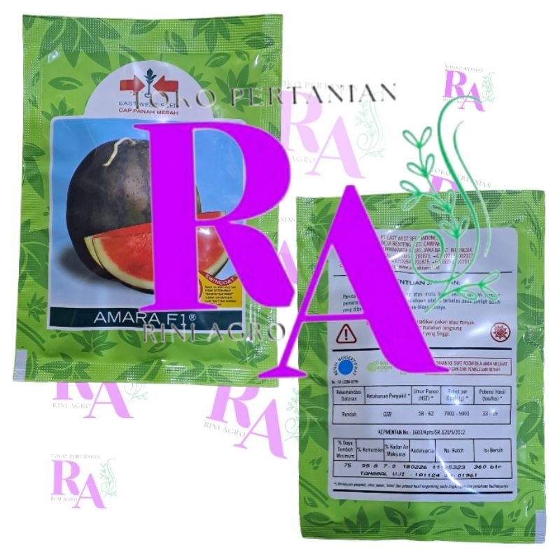Amara F1 360 butir benih semangka amara semangka nonbiji semangka panah merah SEMANGKA