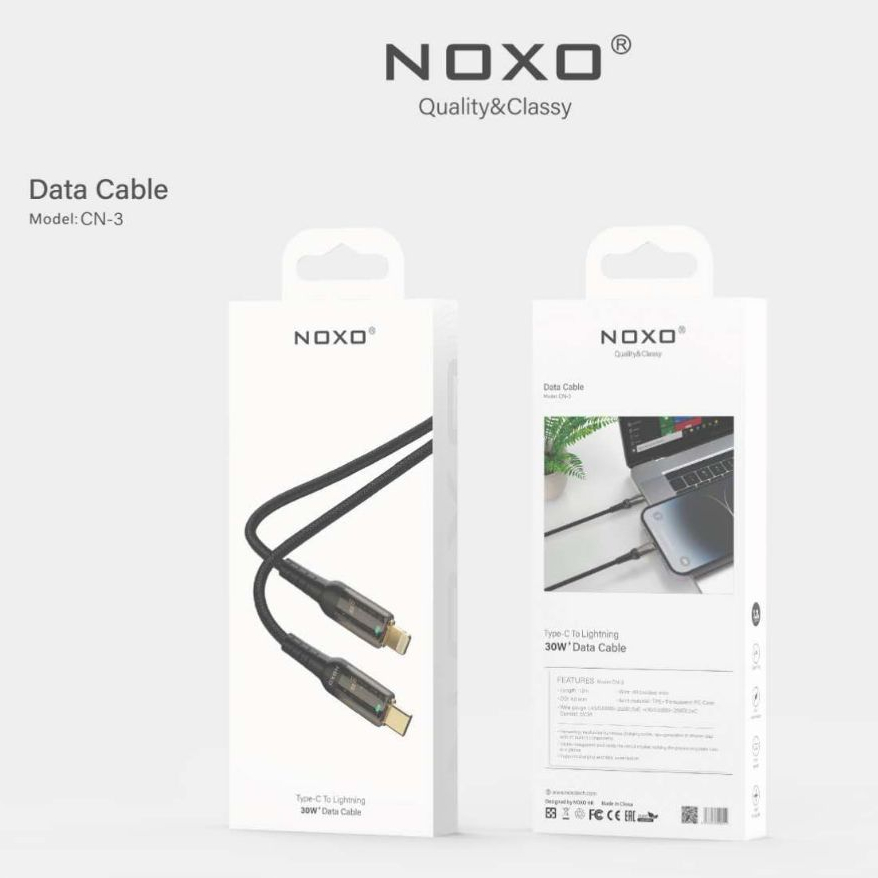 Noxo Data cable CN-2 Data cable type-C to type-C CN-3 Data cable type-C to type-C CN-3 Data cable ty