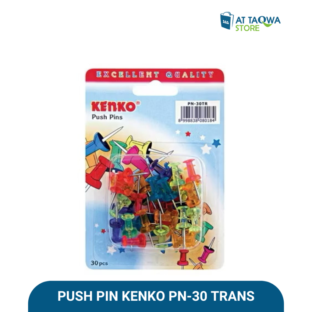 

Push Pins KENKO PN-30TR Paku Pines Transparan Warna