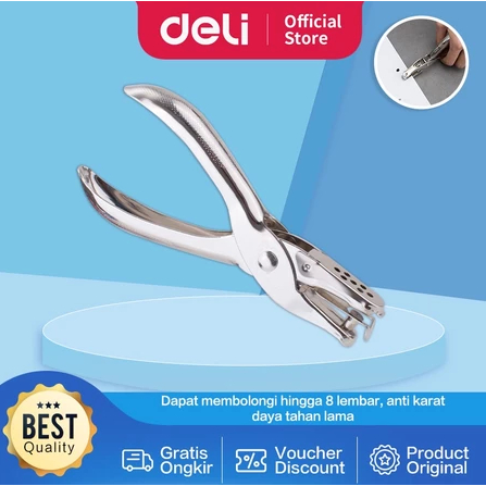 

Deli Pembolong kertas 1 lubang 8 lembar 6mm 1pcs E0114