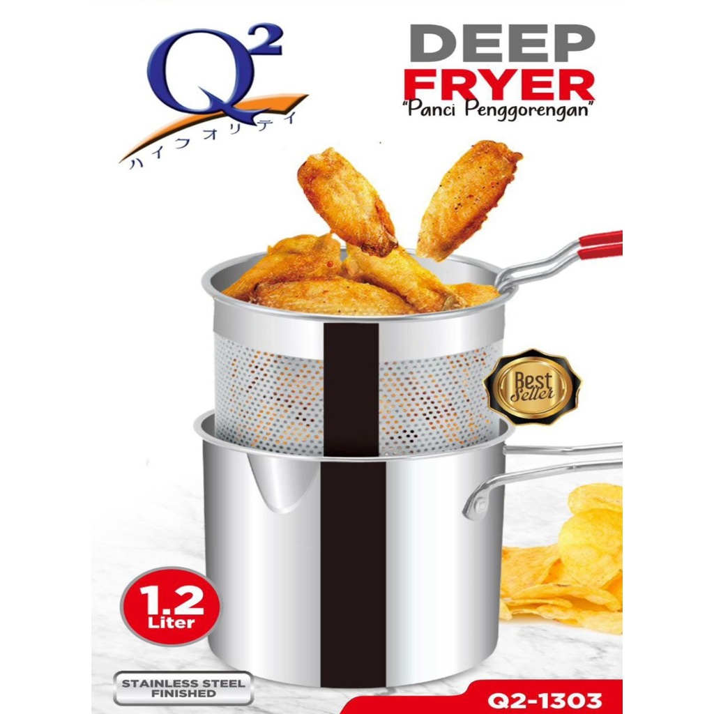 Deep fryer q2 1303 panci penggorengan stainliess steel