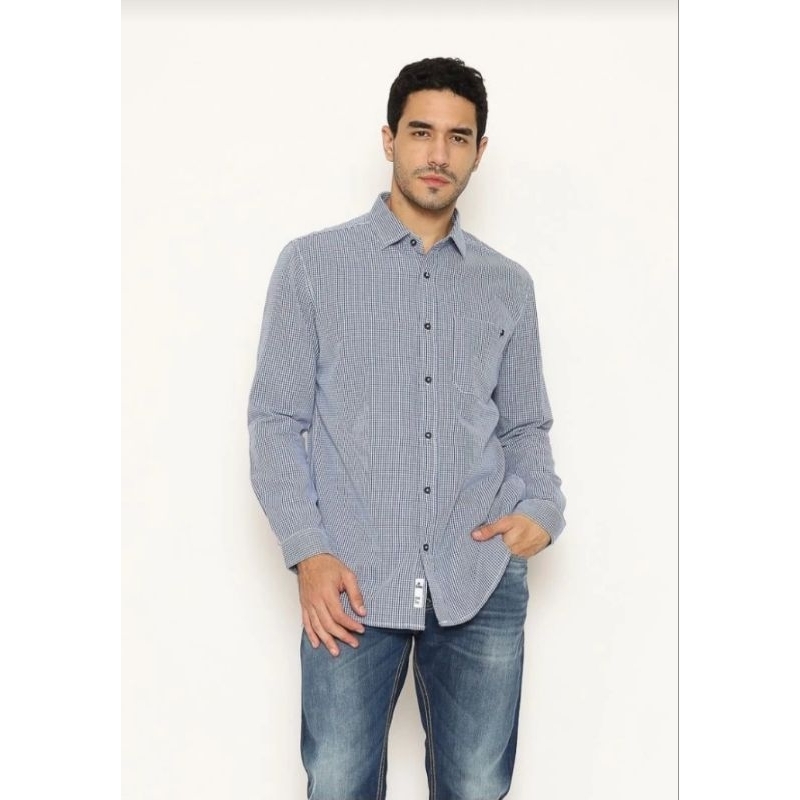 Kemeja Kotak-kotak Pria Original Lois KLL505