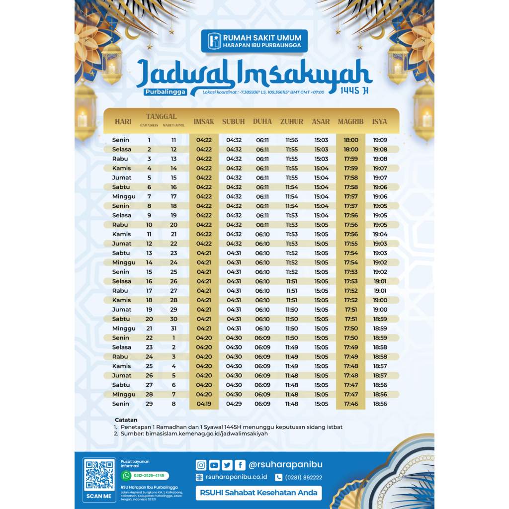 Jadwal Imsakiyah 1445 H / 2025