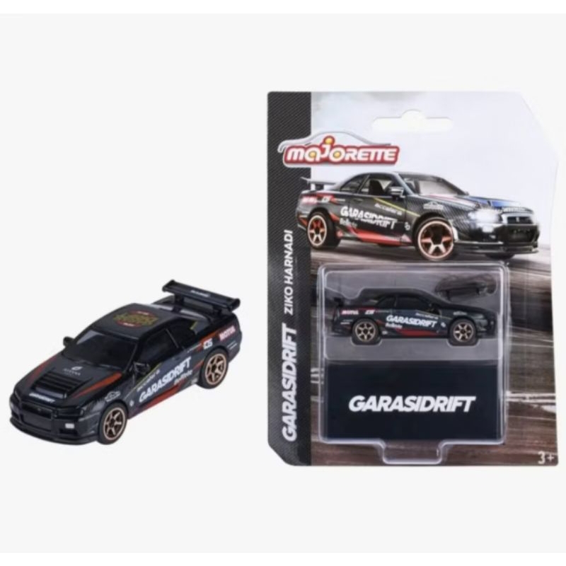 Majorette Exclusive Garasi Drift Nissan Skyline GT-R R34 DELUXE
