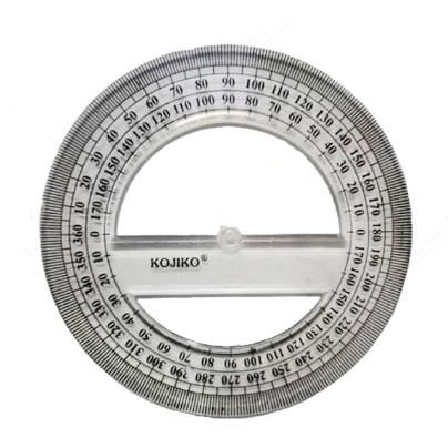 

Kojiko - Penggaris Busur Lingkaran 360 derajat - 12 cm
