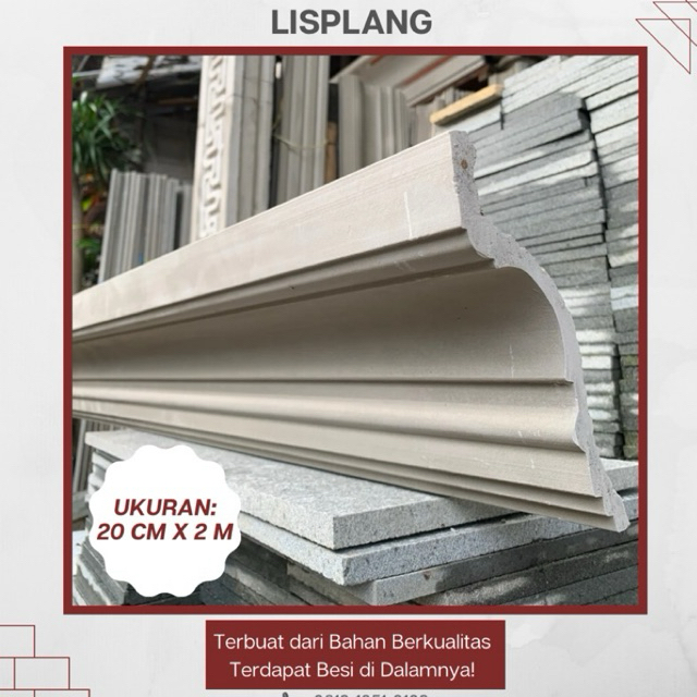 Lisplang beton 20 cm x 2 m | lisplang minimalis, lisplang, lisplang cor beton, lisplang tempel, lis 