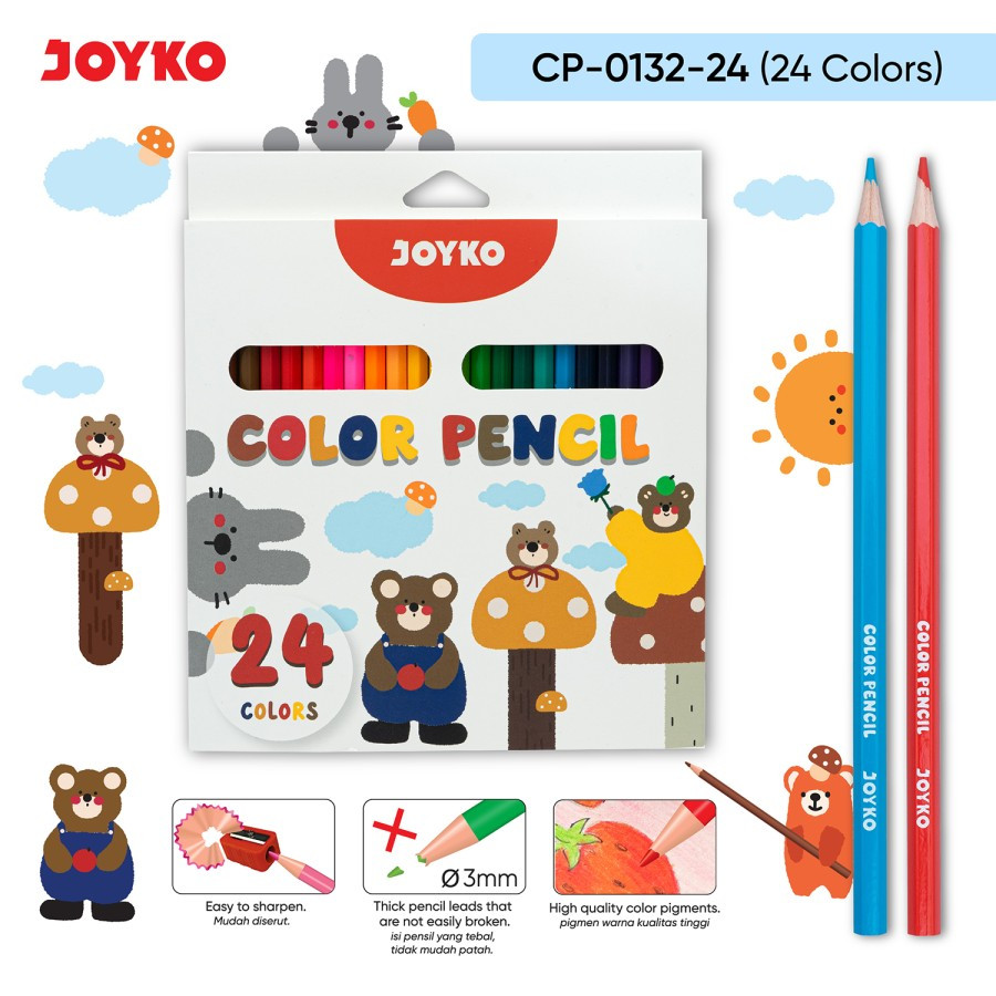 

Color Pencil Pensil 24 Warna Joyko CP-0132-24