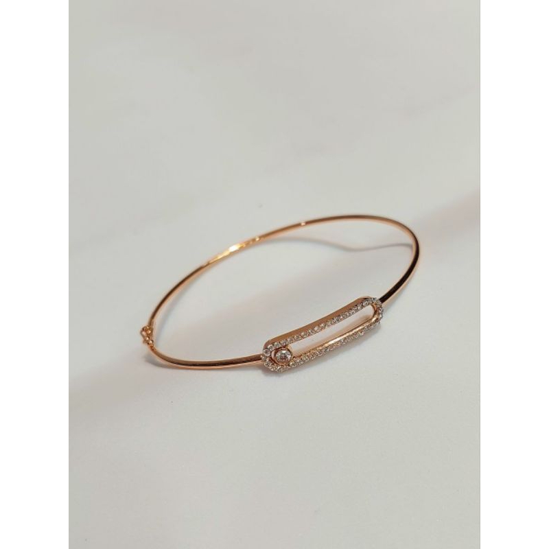 Gelang Kaku Emas Fashion Zircon 2.97 Gram 700 16k (GH157)