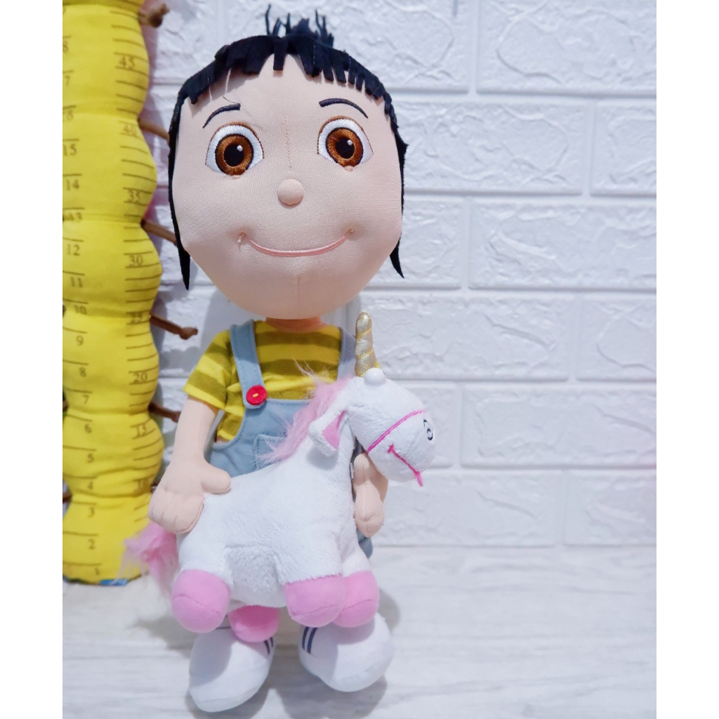 Boneka Agnes Minion Pegang Unicorn Fluffy Gru Original Despicable Me