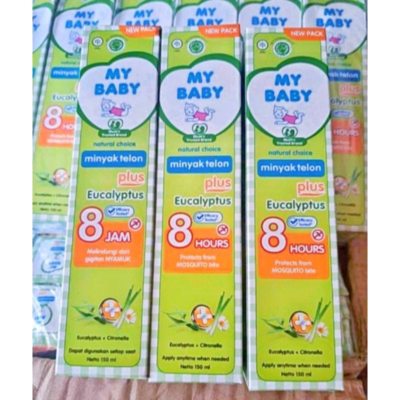 MY BABY Minyak Telon 150 mL (BESAR) MY BABY Minyak Telon Plus Eucalyptus || Lavender Minyak Telon Ba