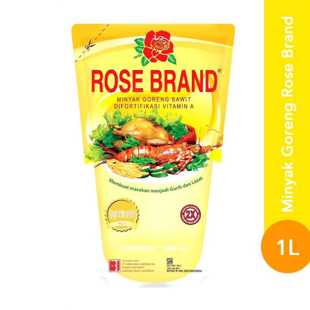

[ 1 Liter ] Minyak Goreng Rose Brand Pouch 1 Lt