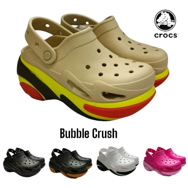 Sandal Crocs Bubble Crush Unisex Clog/Crocs Sepatu Slip-On Bubble Crush