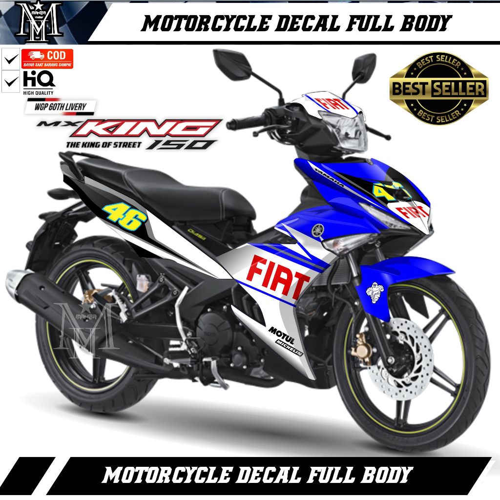 Decal Full Body Mx King 150 Variasi Hitech Fiat