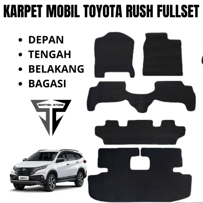 Karpet Mobil Toyota Rush Fullset Matras Karet / Alas Kaki Mobil Toyota Rush Fullset