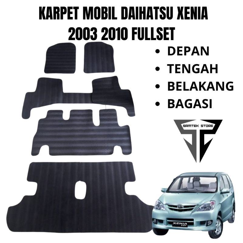 Karpet Karet Mobil Xenia 2003 2010 Fullset Matras Karet / Alas Kaki Mobil Xenia Fullset