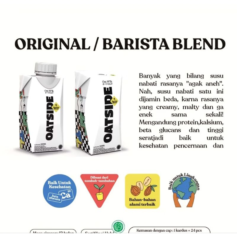 

Oatside Original Barista Blend 200ml satuan