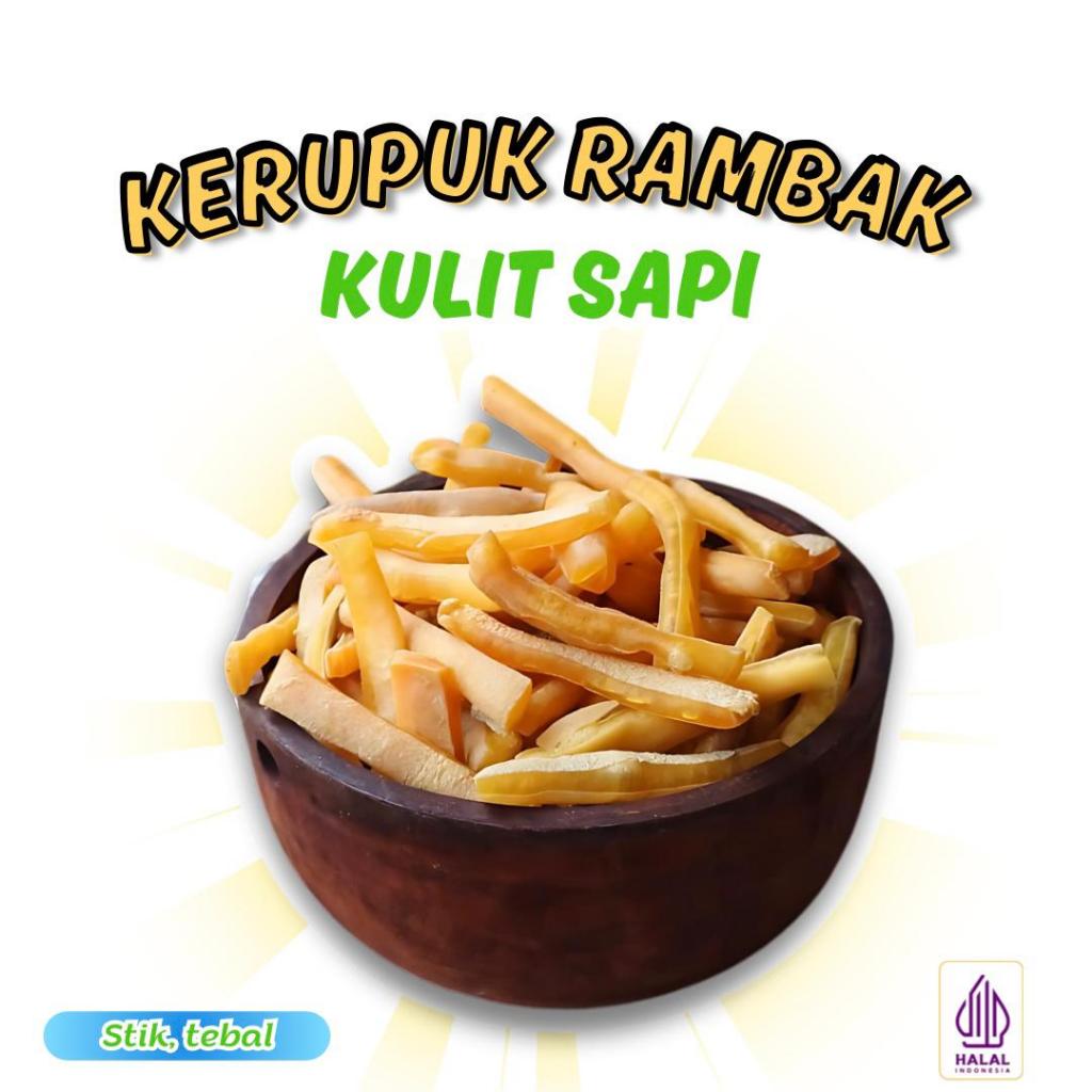 

Lezatoz_Genz Kumala Jaya Krecek Kerupuk Rambak Kulit Sapi Asli Berkwalitas Mentah 500 Gram Stik