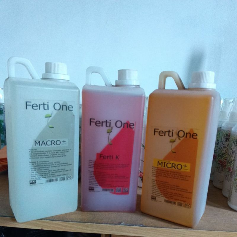 Ferti One 1 Liter Micro Macro K Sepaket Pupuk Cair Aquascape