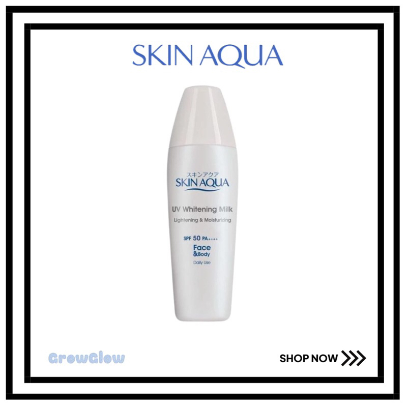 [SKIN AQUA] UV Whitening Milk SPF 50 PA++++ Sunscreen Tutup Putih