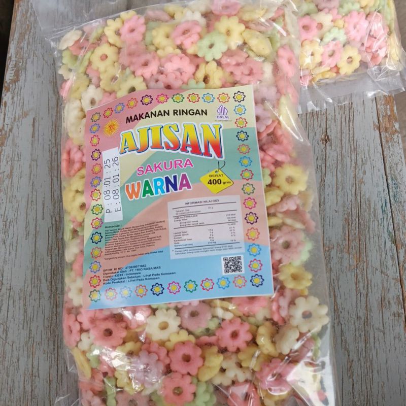 

Ajisan sakura warna 400g