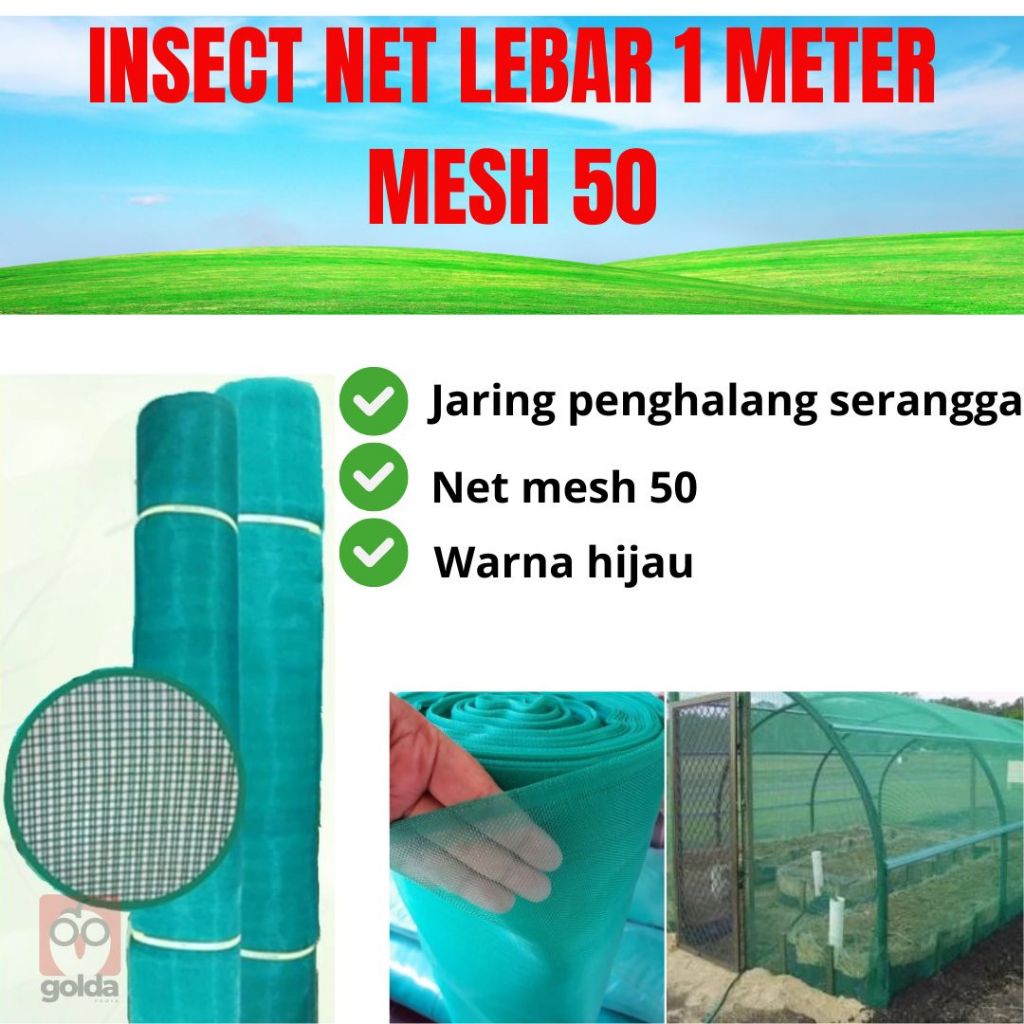 Insect Net Hijau / Screen Net / Kelambu / Jaring Penghalang Serangga /  KASA / ANTI SERANGGA GREENHO