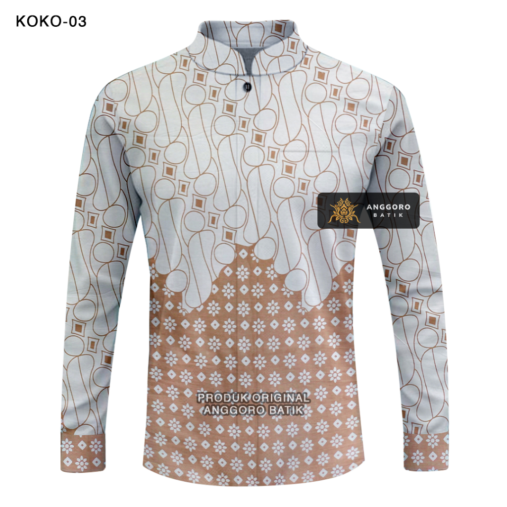 Kemeja Koko Batik Lengan Panjang Lapis Furing - Koko 03