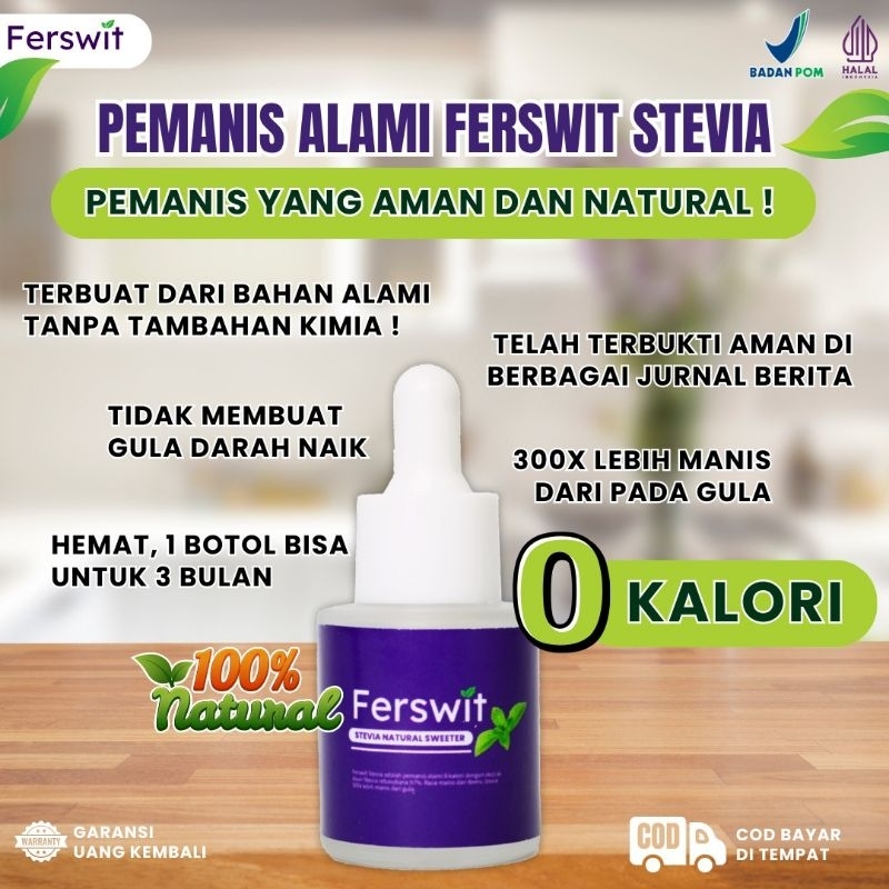 

Ferswit Gula Stevia pemanis alami per 1 pcs