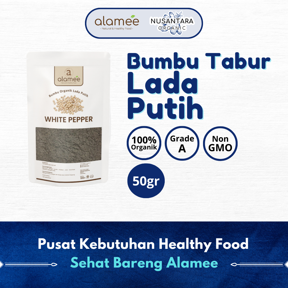 

ALAMEE 50gr Lada Putih Bubuk White Pepper Powder Merica Whitepepper Bumbu Dapur Instan