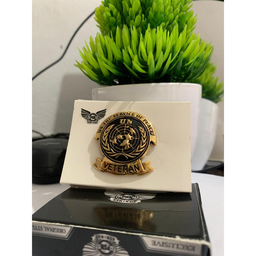 BREVET UNITED NATION VETERAN LUXURY/UN VETERAN BAHAN LOGAM BERKUALITAS