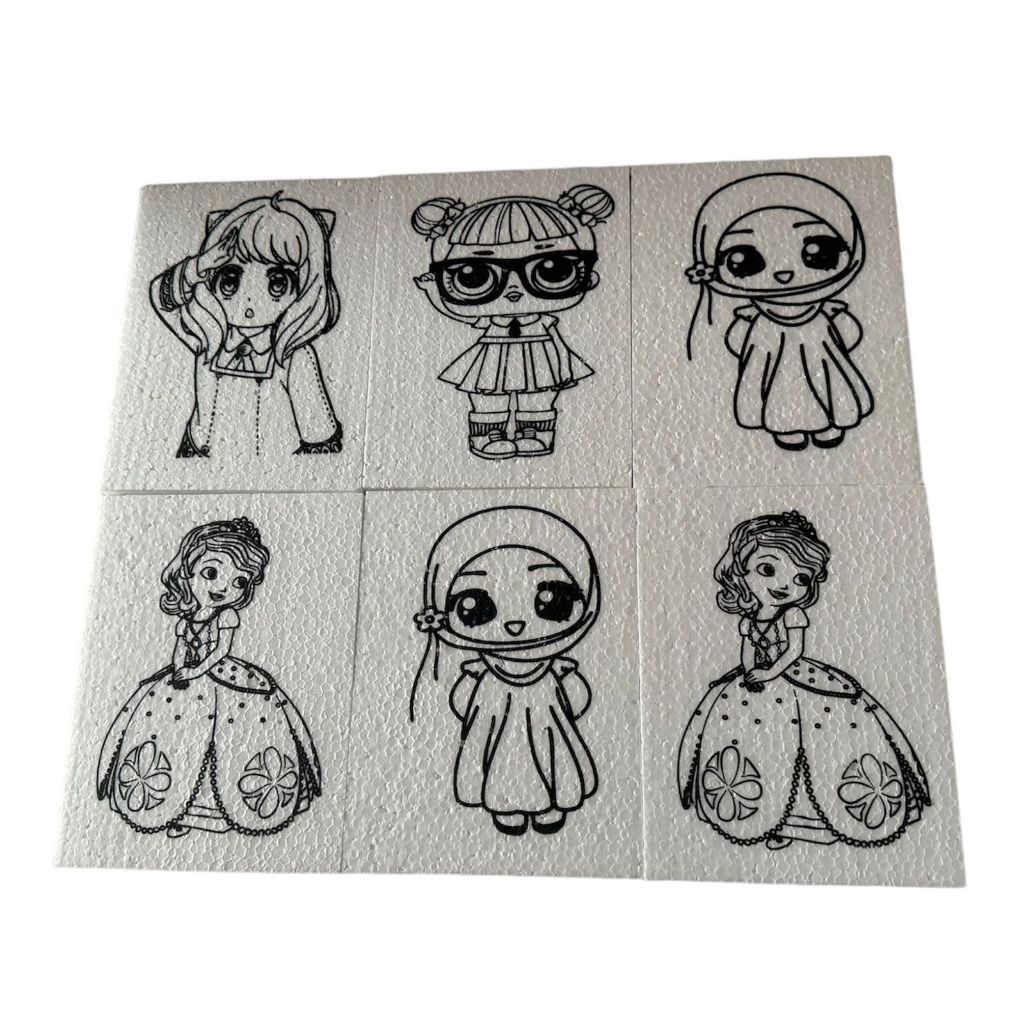 

MS - (100 pcs) [Tanpa Lis] Styrofoam Lukis Uk 20x15x1 cm / Sterofoam Lukis Anak Tanpa Lis