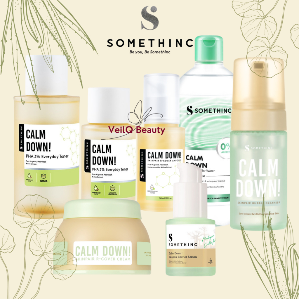 Somethinc Calm Down Series PHA 3% Daily Toner Skinpair Bubble Cleanser Barrier Serum Calming R-Cover