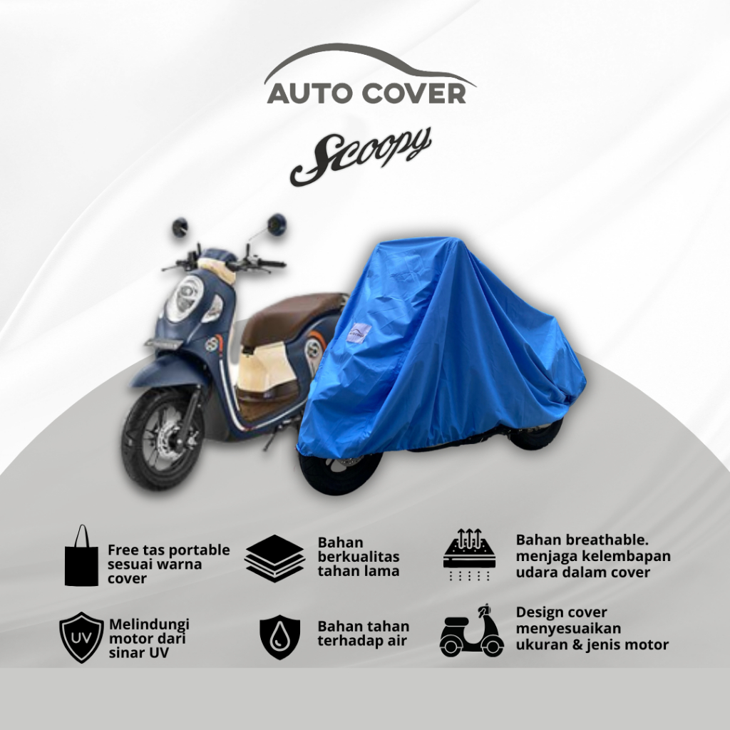 Autocover Cover Sepeda Motor Honda Scoopy Body Superior Semi Outdoor Extreme Full Outdoor Sarung Sel
