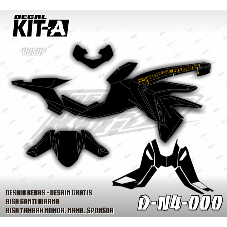 Stiker cbx decal cbx motor CB 150 X Terbaru Sticker Custom CB150X hitam kombinasi putih