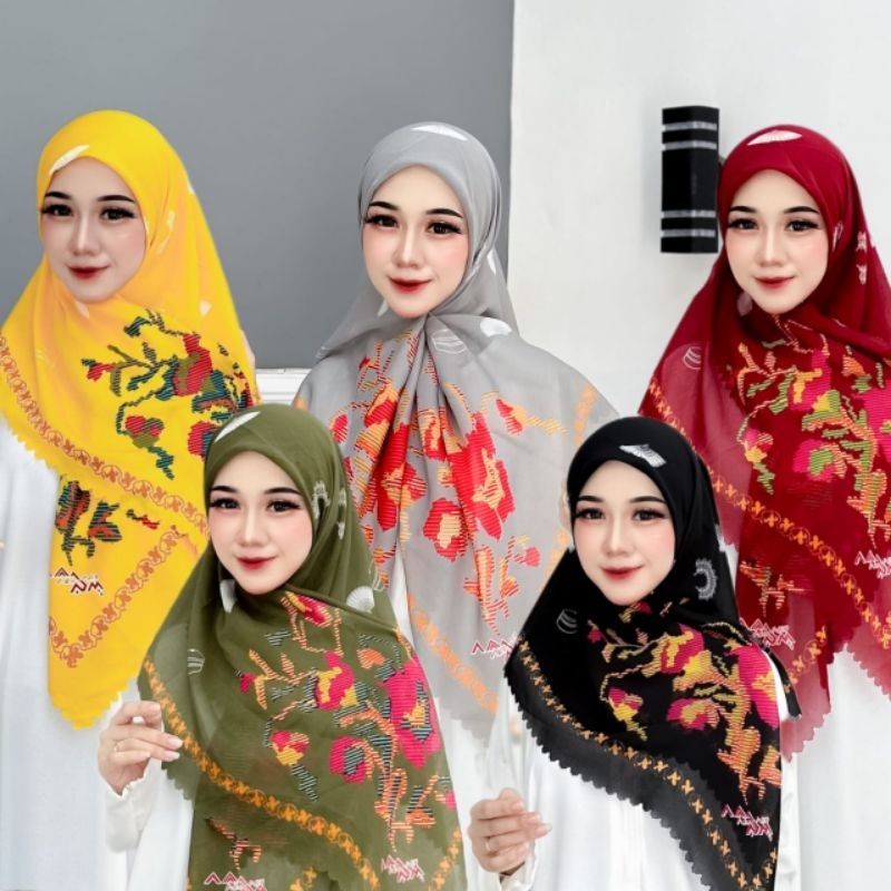PAKET PENGAMBILAN 5PCS SEGITIGA MOTIF LAGOSI #HIJABCANTIK #hijabviral #hijabku