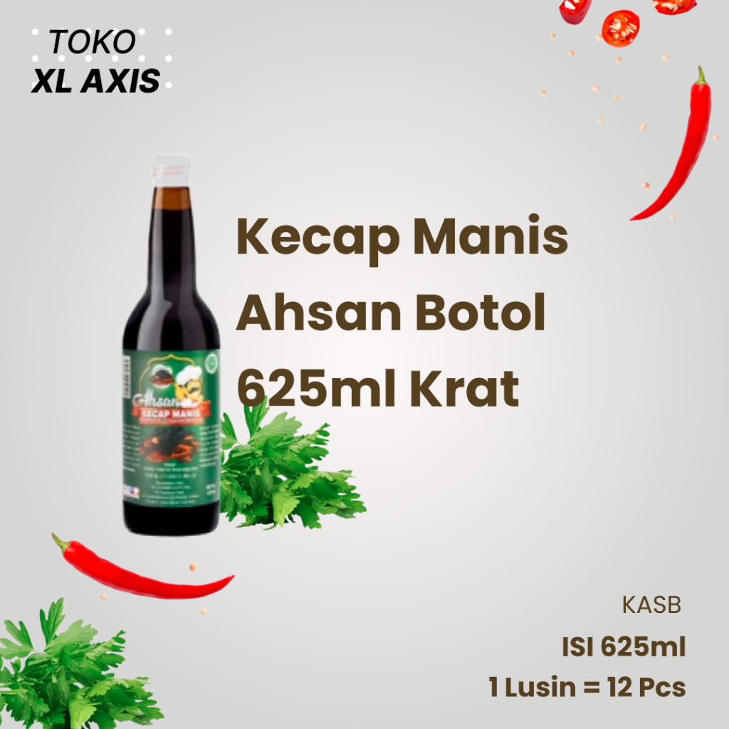 

Kecap Manis Ahsan Botol 625ml Krat