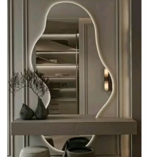 Cermin RENNY-aesthetic-cermin wastafel-cermin bentuk-cermin custom-cermin led-cermin estetik cermine