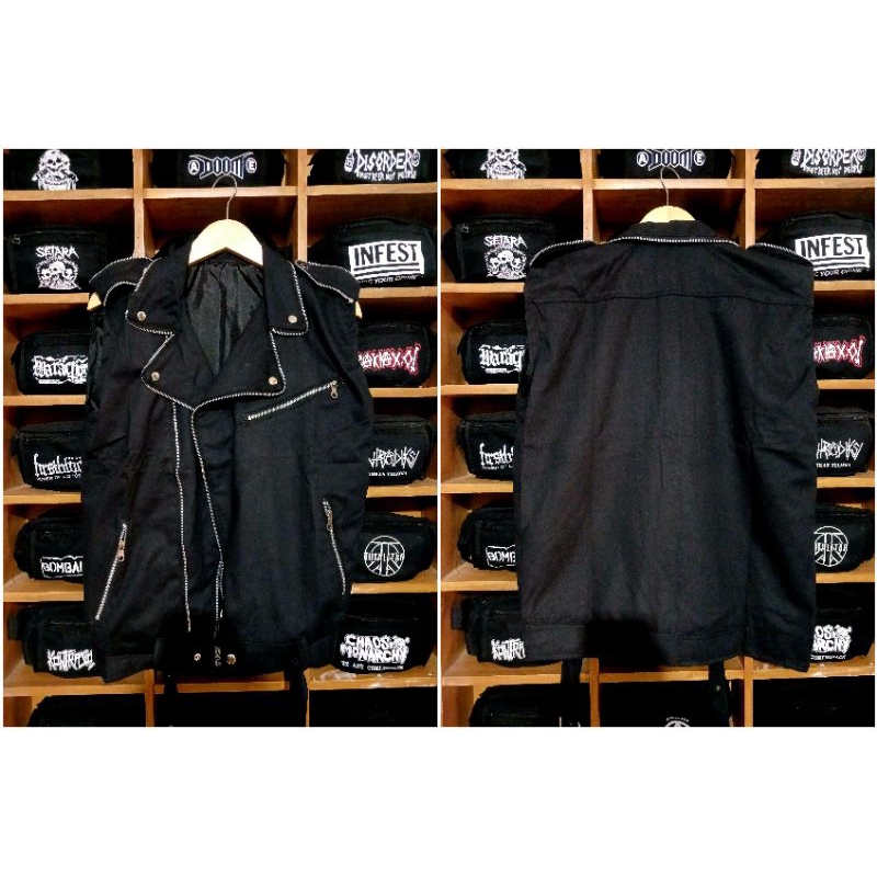 JAKET RAMONES / JAKET DOBEL KERAH / JAKET PUNK FULL RESLETING