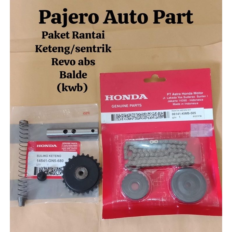Paket Rantai Keteng Sentrik Honda Revo Abs Blade suling keteng gigi pompa oli