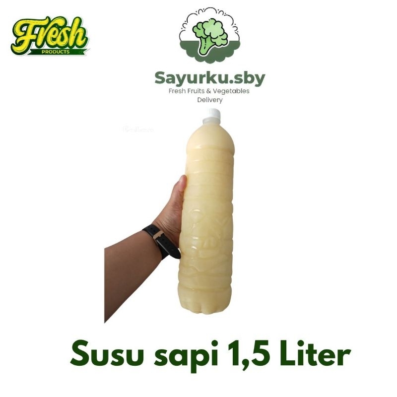 

Sayurku.sby (bisa kirim instan) Susu Sapi asli 100% 1.5 Liter kemasan botol