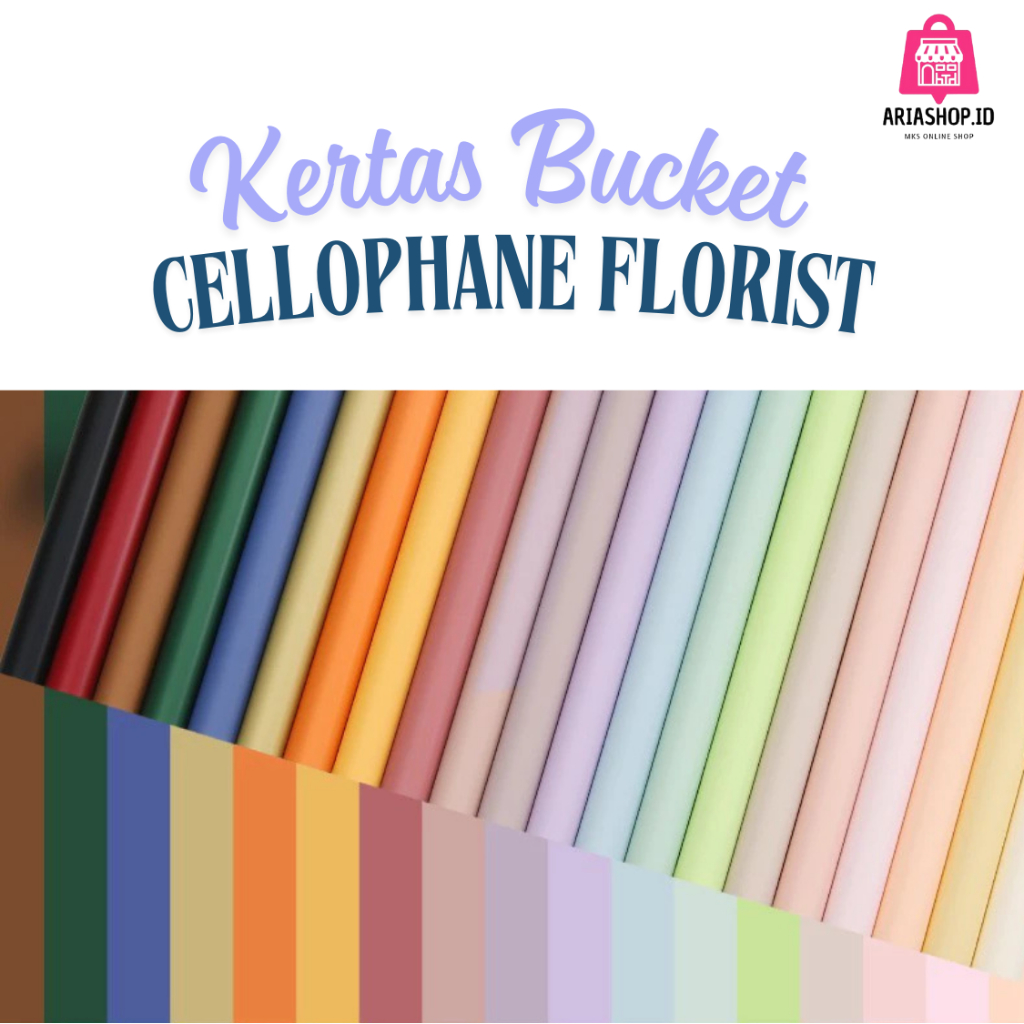 

[20 Lembar] Kertas Bucket Bunga 1 Warna Flower Wrapping Paper Varian Polos Plain Premium Paper Florist