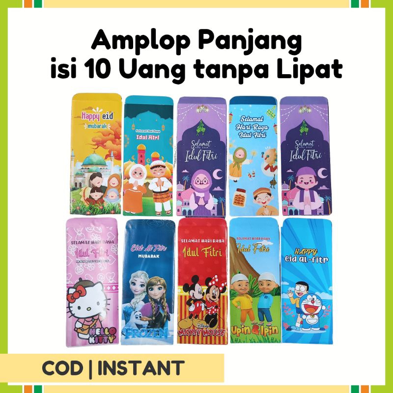 

Amplop Panjang (isi 10) Lebaran Idul Fitri Glossy Uang Tanpa Lipat