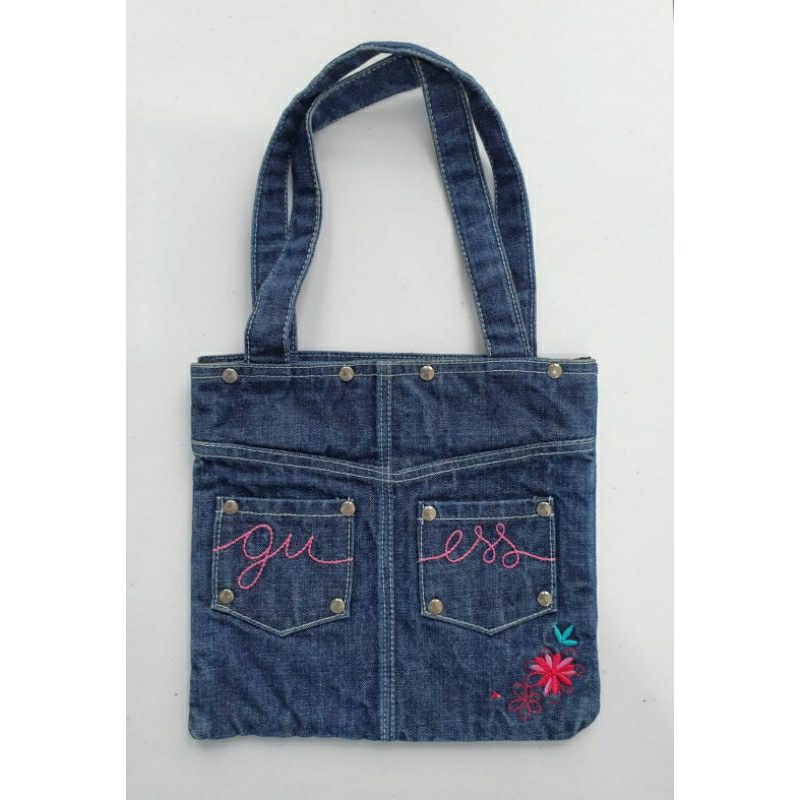 Tas Tangan Denim Guess Preloved Tas Anak Guess Bag