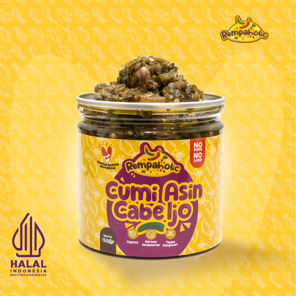 

Rempaholic - Sambal Cumi Asin Cabe Ijo – 170 gr - Makanan Instan Siap Saji