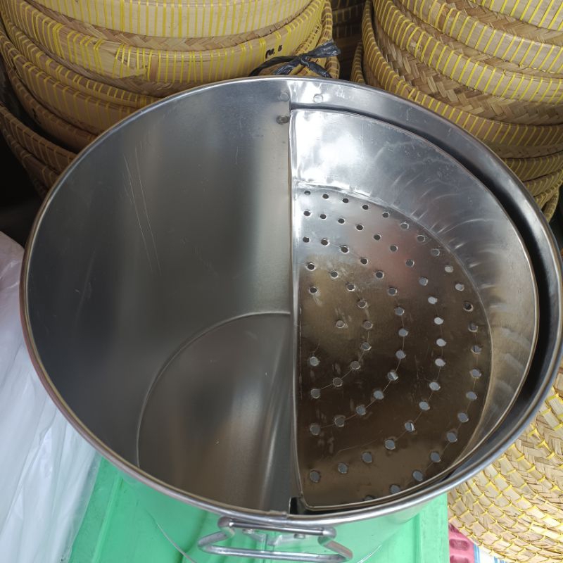 panci bakso stenlis sarang setengah no 40 dandang bakso stenlis sarang separo