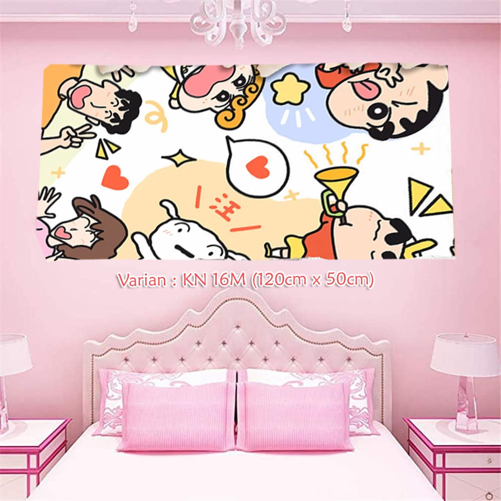 POSTER KAIN WALLPAPER KAIN HIASAN BACKGROUND DINDING UKURAN 120cm x 50cm MOTIF SARIO CINNAMOROL MY M