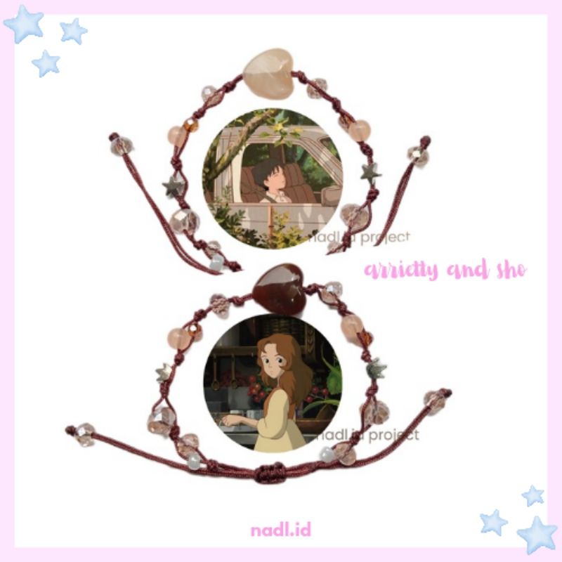 gelang manik ghibli couple arrietty and sho