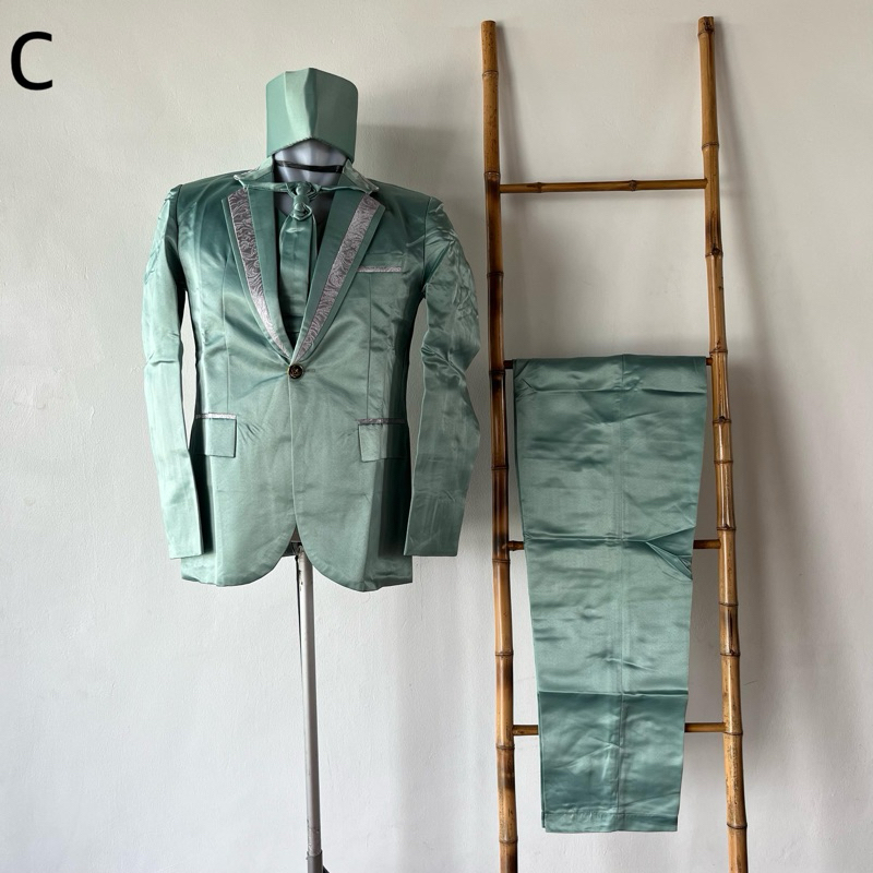 jas pengantin hijau wardah