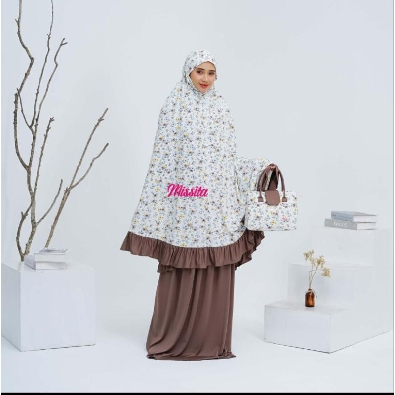 MUKENAH JERSEY MOTIF RIMPEL/MUKENA JERSEY/MUKENA DEWASA JERSEY