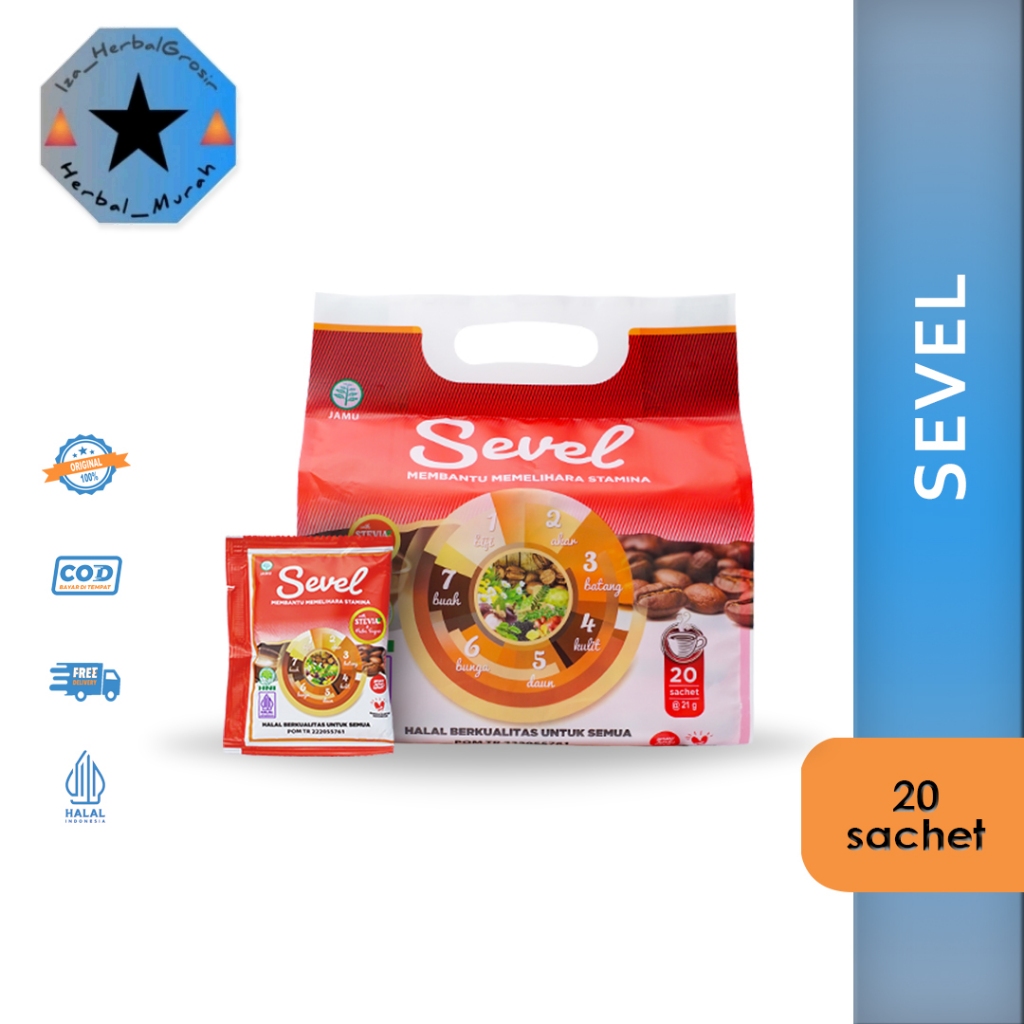 

Kopi Sevel HNI 7 Elemen herbal original 100% isi 20sachet 10sachet